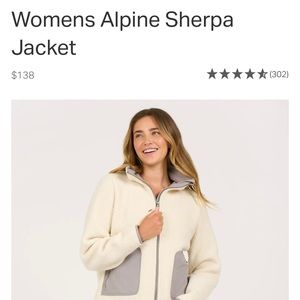 Vuori cream alpine Sherpa fleece jacket